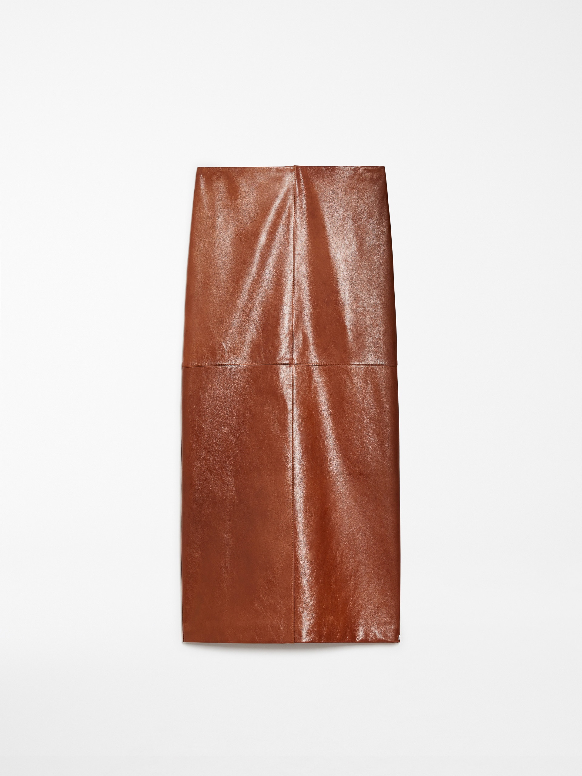 BAIRO Nappa-leather midi skirt - 1