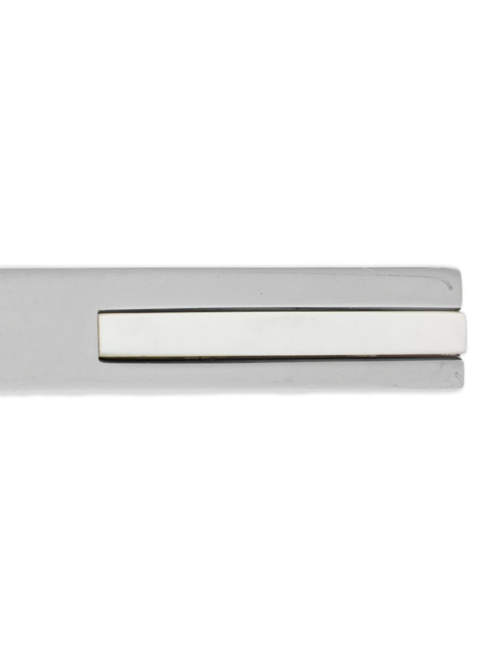 platinum-plated rectangular tie bar - 3