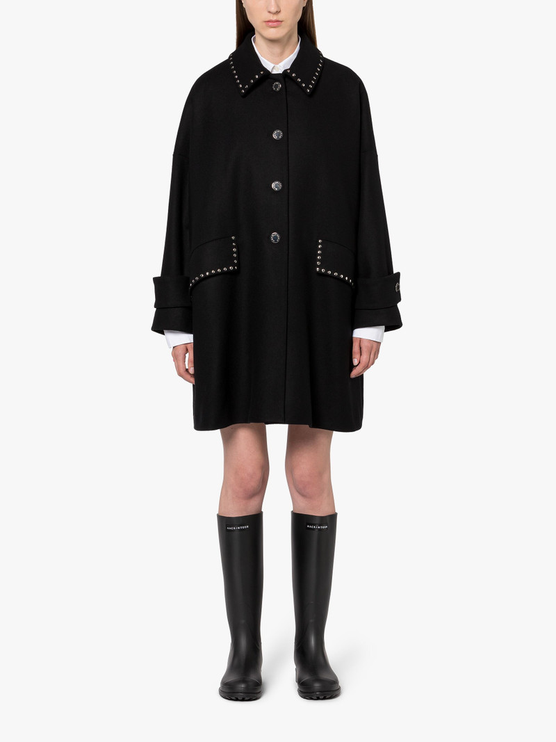 HUMBIE BLACK WOOL OVERCOAT 3