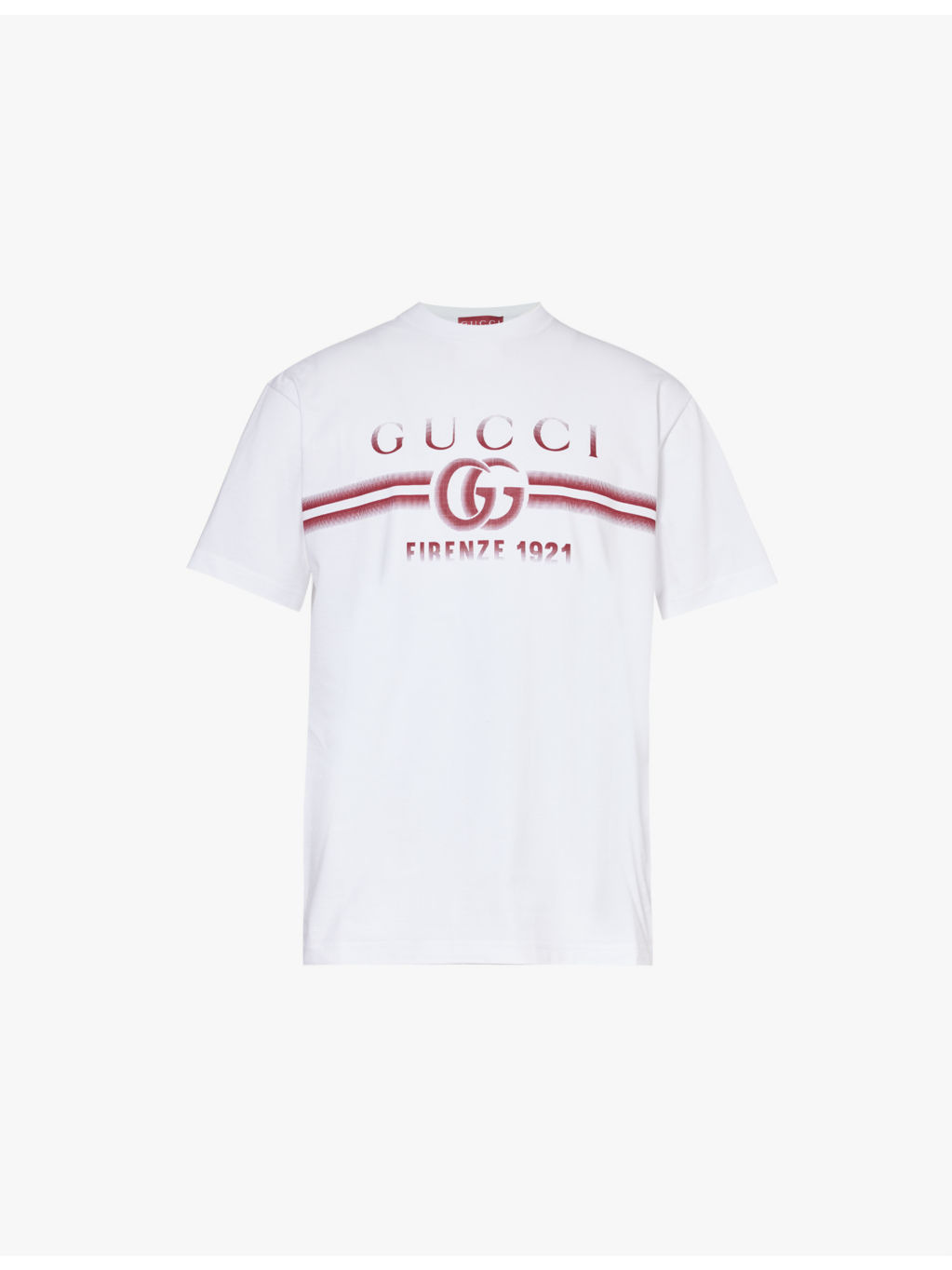 Brand-print crew-neck relaxed-fit cotton-jersey T-shirt - 1