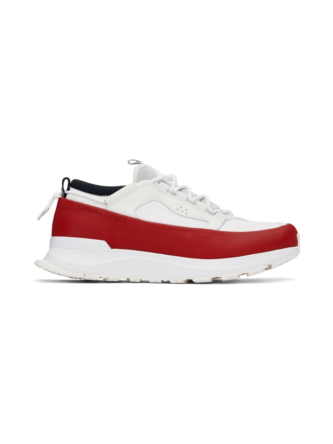 White & Red Glacier Trail Sneakers - 1