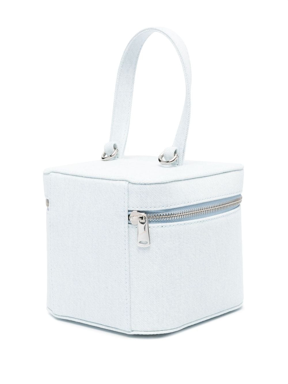 logo-plaque denim tote bag - 4