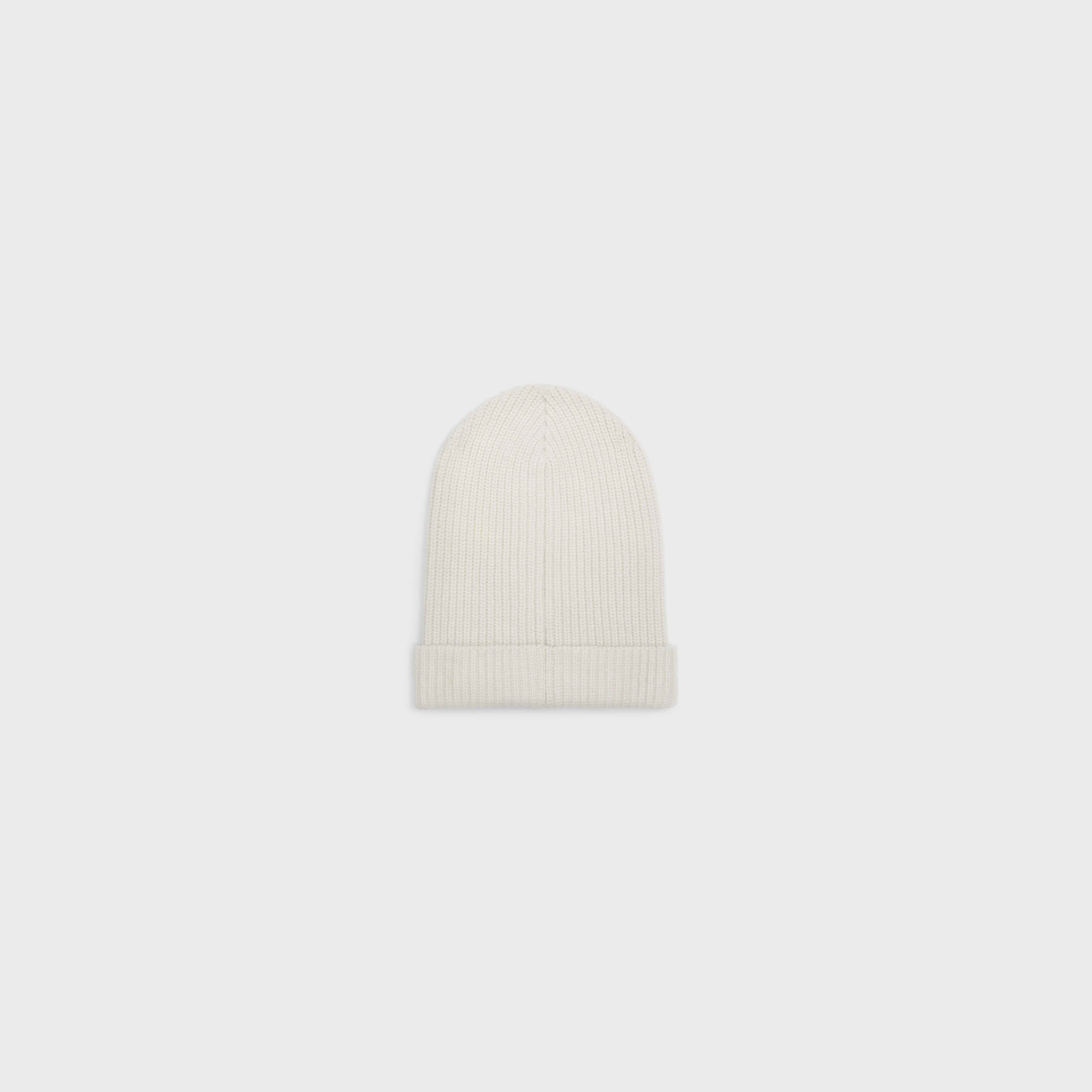 CELINE EMBROIDERED KNIT WOOL BEANIE - 2