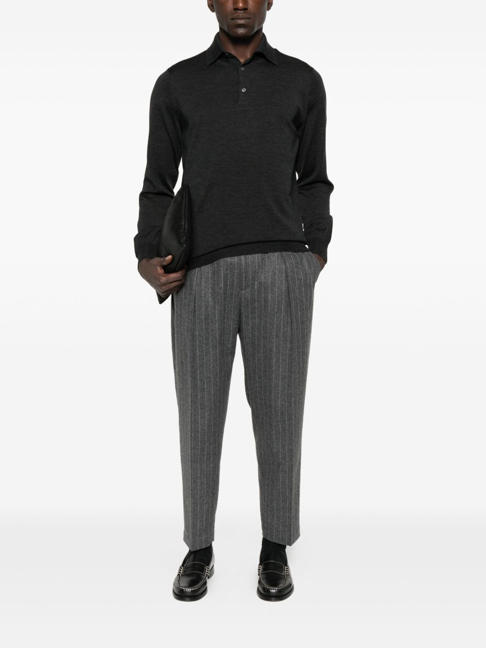 long-sleeve polo shirt - 2