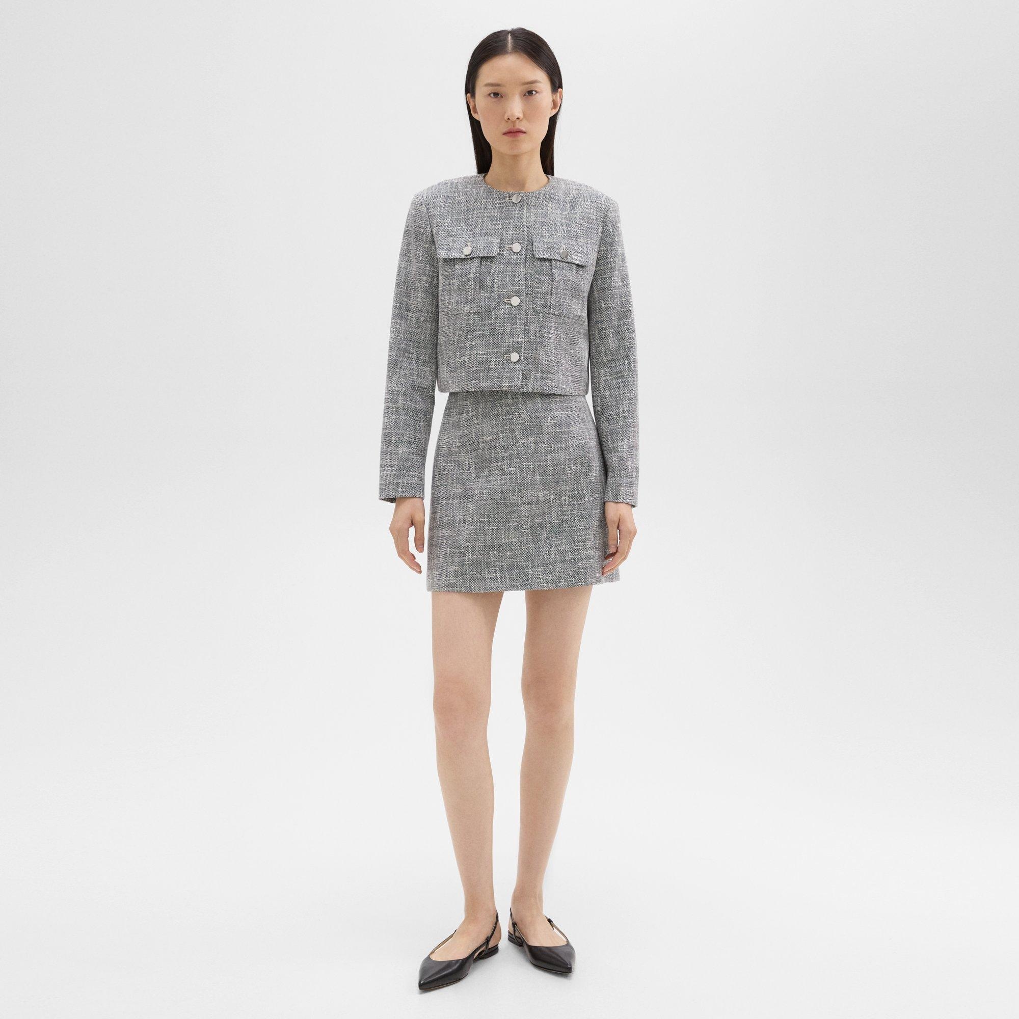 Mini Skirt in Canvas Tweed - 2