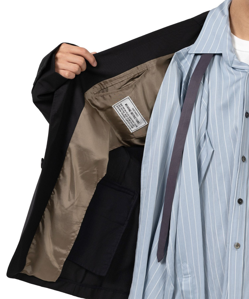 Mix Layered Wool Gabardine Jacket 9