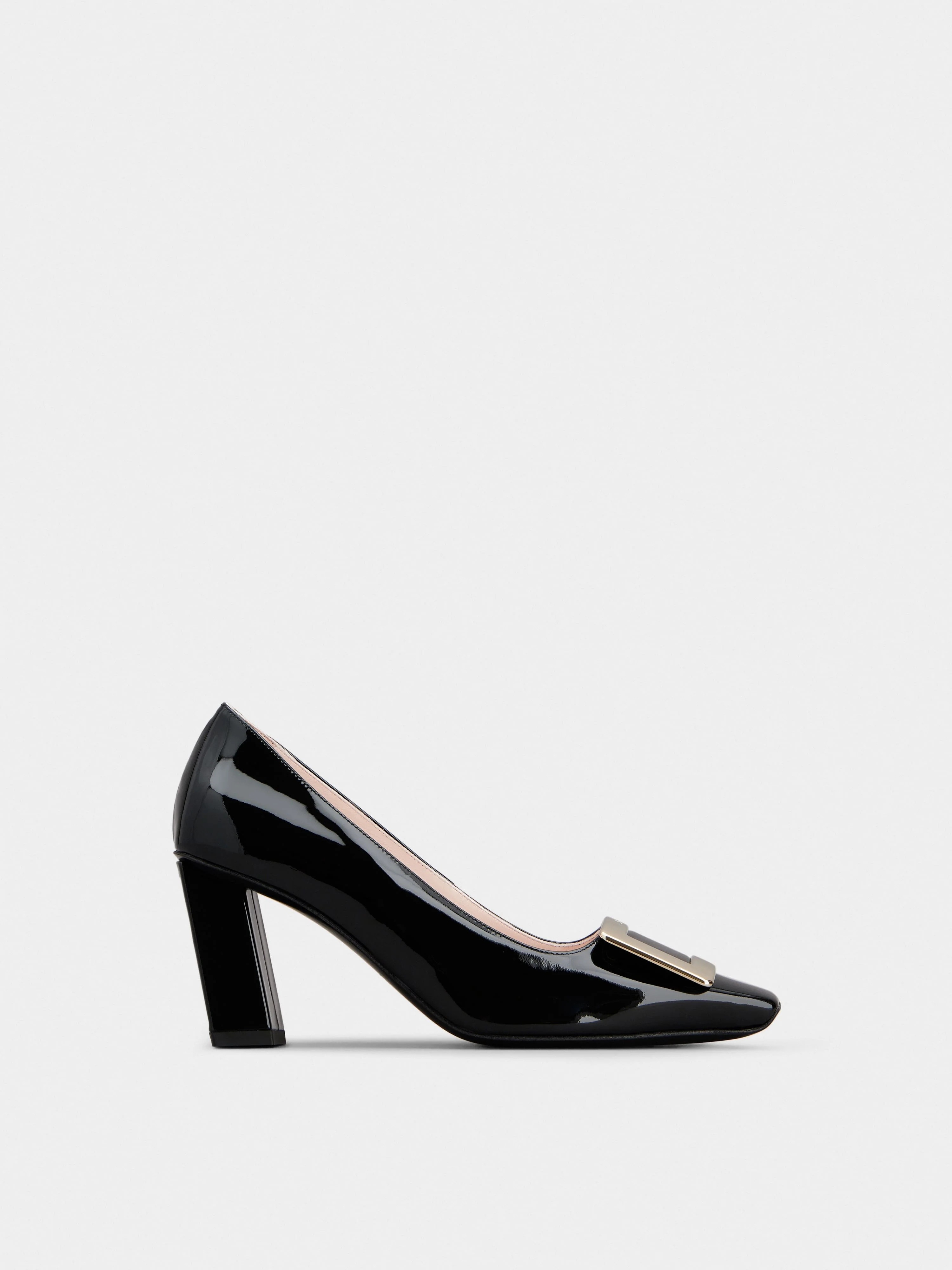 Belle Vivier Metal Buckle Pumps in Patent Leather - 1