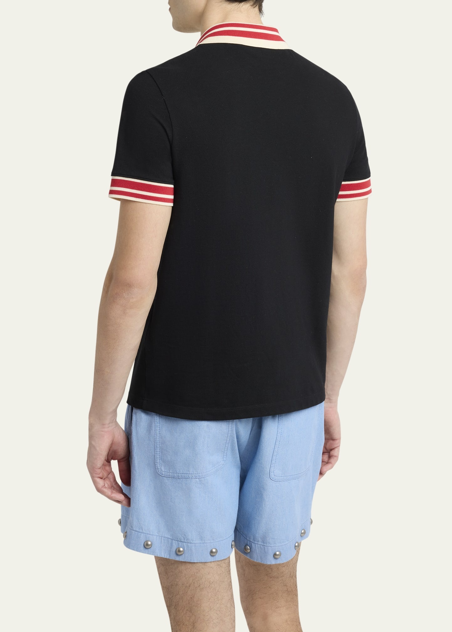 Men's Cotton VLogo-Pocket Polo Shirt - 3