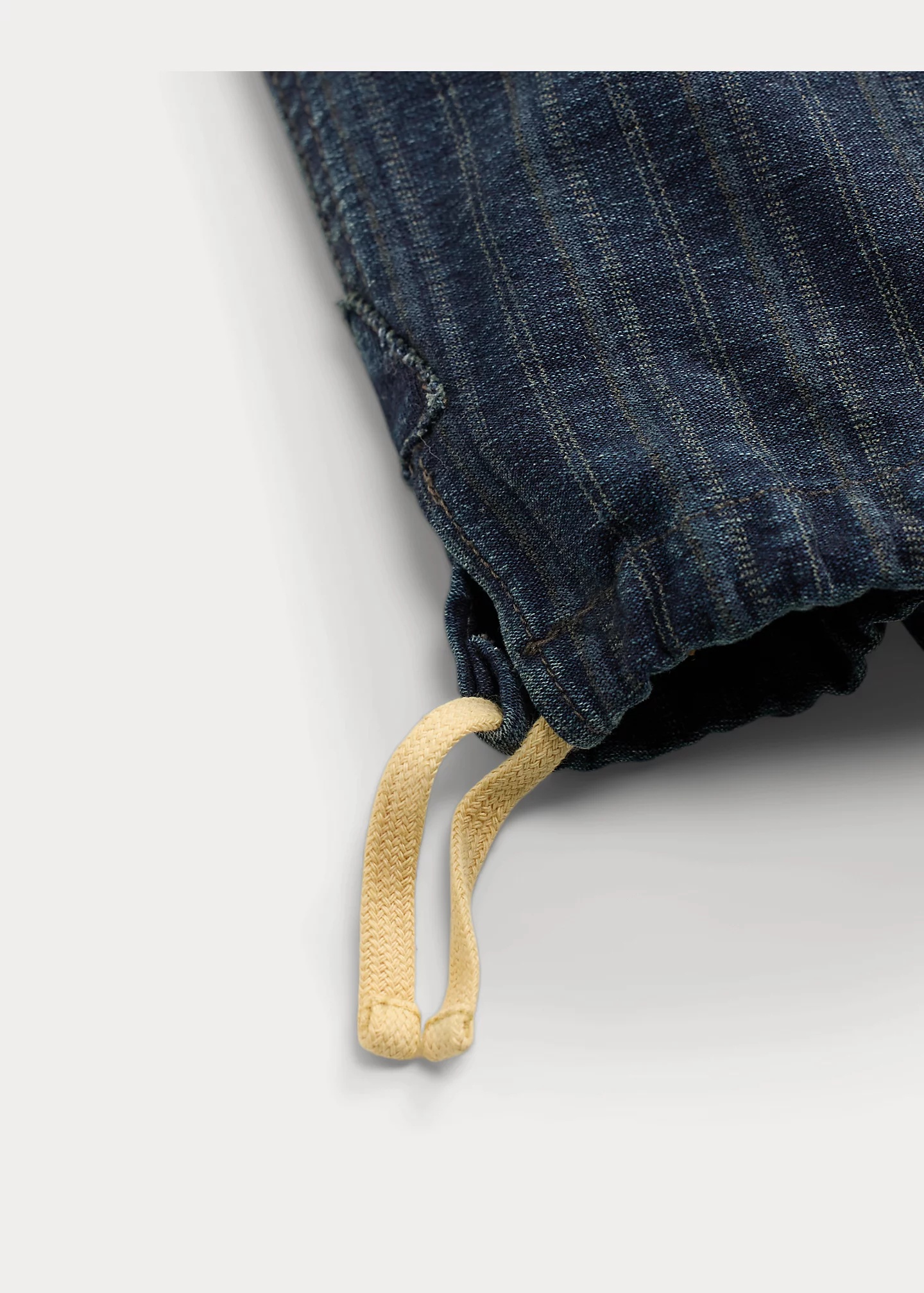 Indigo Striped Jersey Drawstring Pant - 5