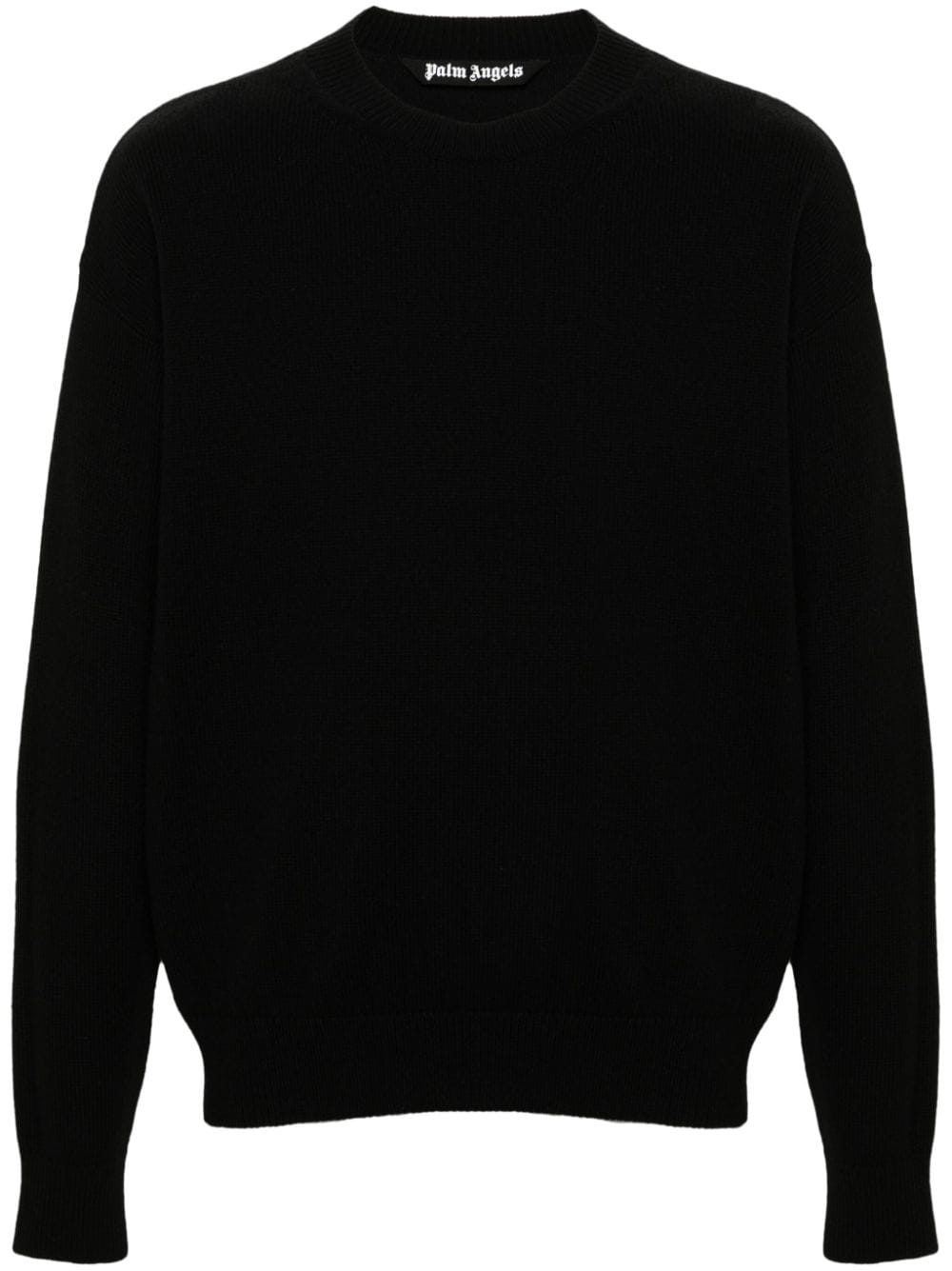 monogram-print crew-neck jumper - 1