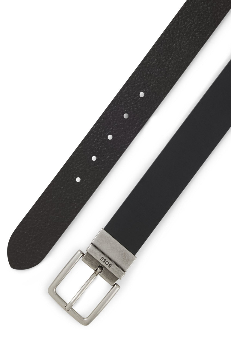 BOSS REVERSIBLE BELT IN PLAIN AND GRAINED LEATHER outlook