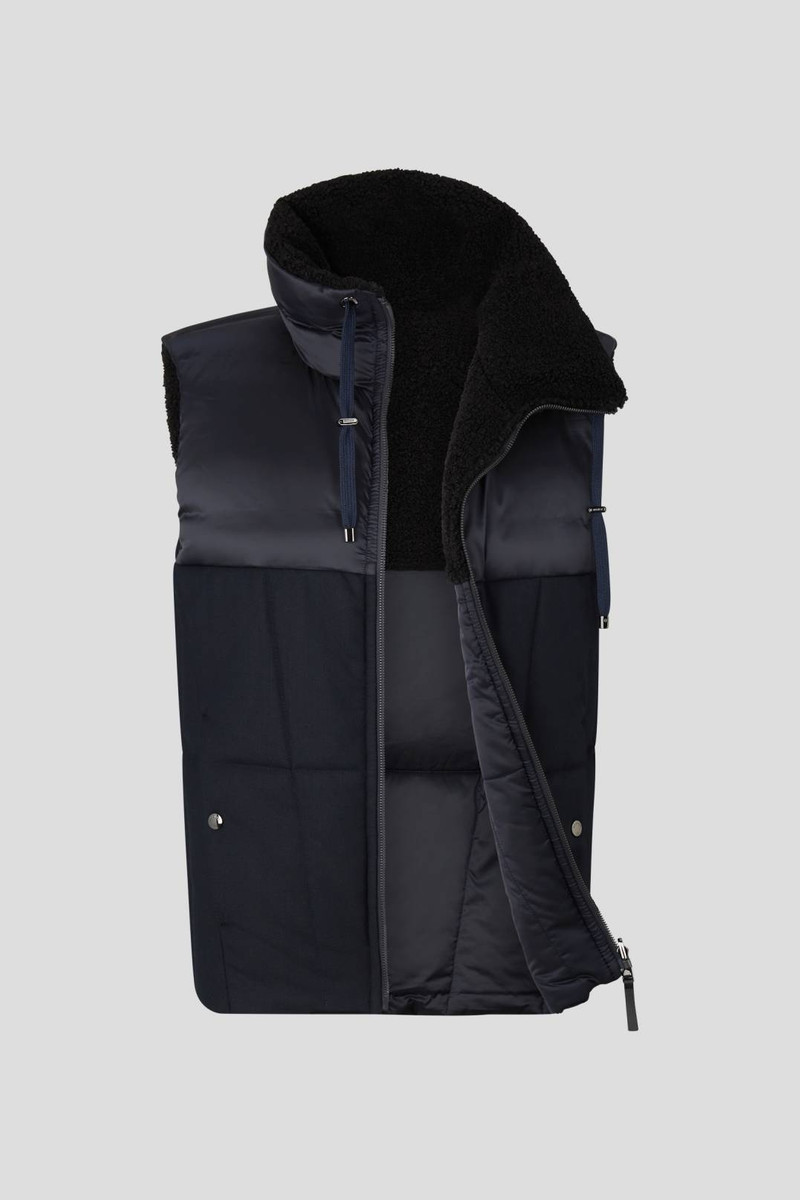 XENO REVERSIBLE DOWN WAISTCOAT IN NAVY BLUE 8