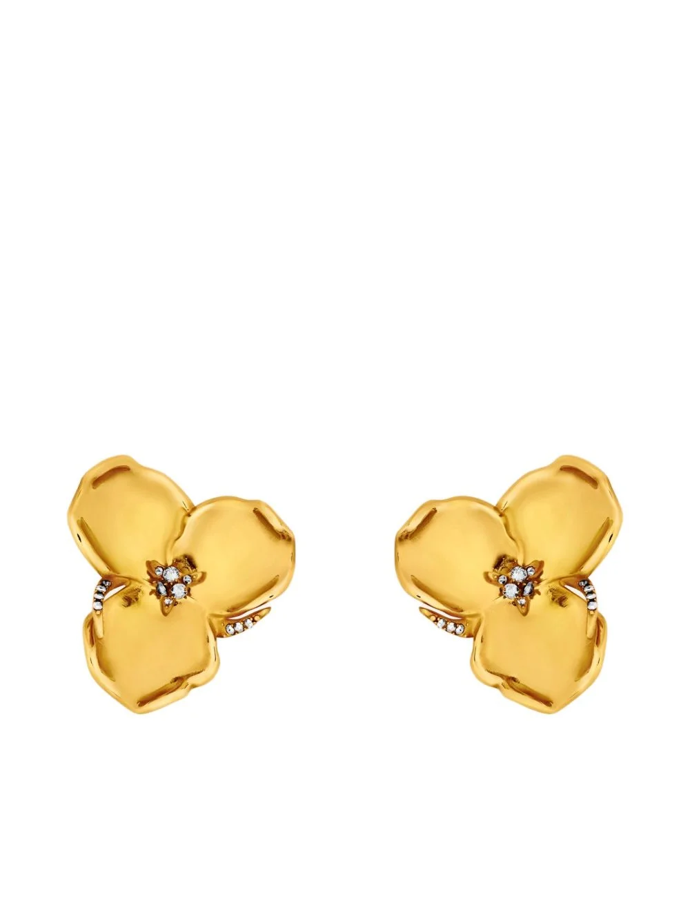 floral stud earrings - 1