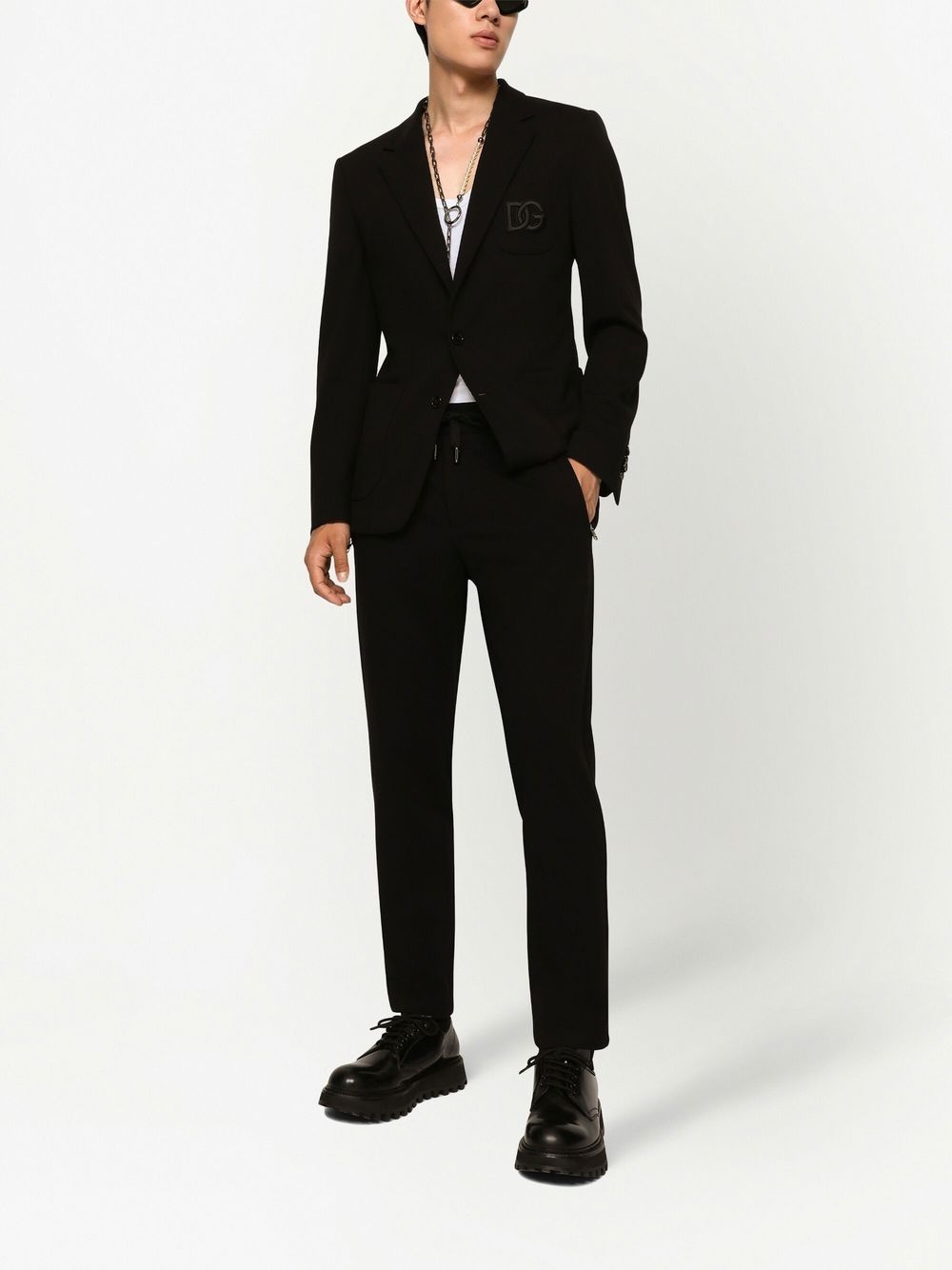 DG Essentials logo-embroidered blazer - 2