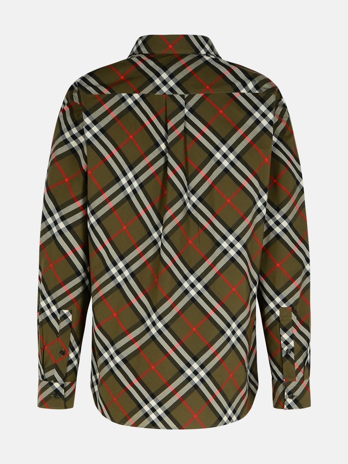 'CHECK' GREEN COTTON SHIRT - 3