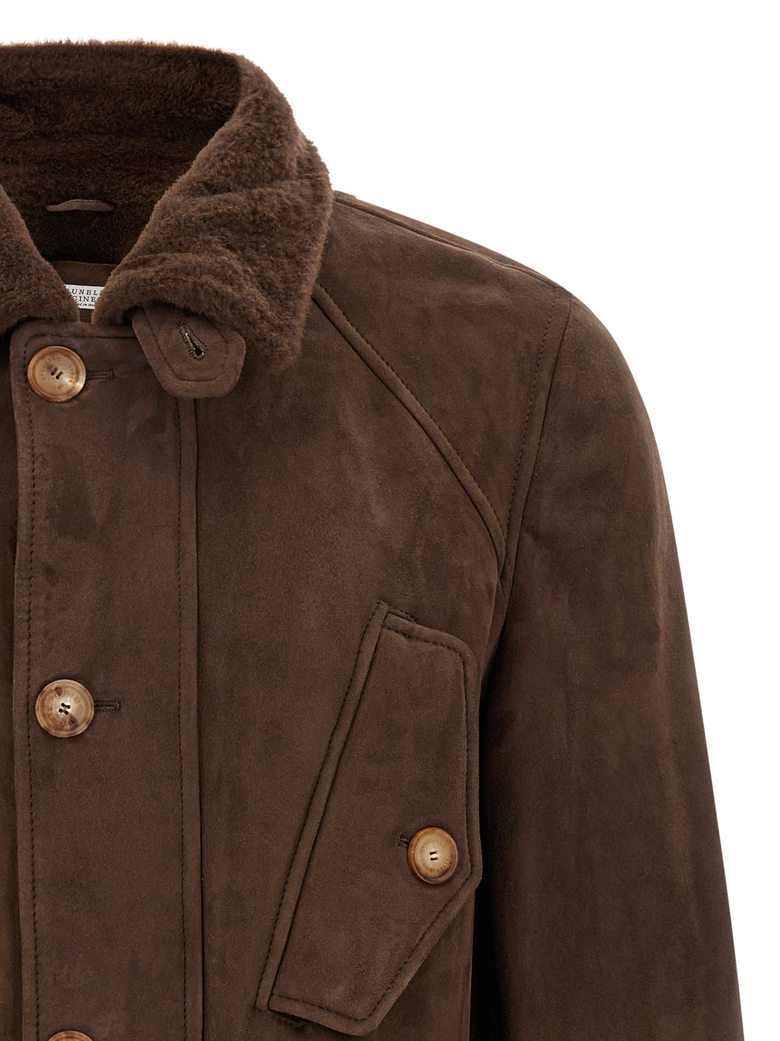 Parka Model Sheepskin Jacket Puffer Jackets Brown - 3