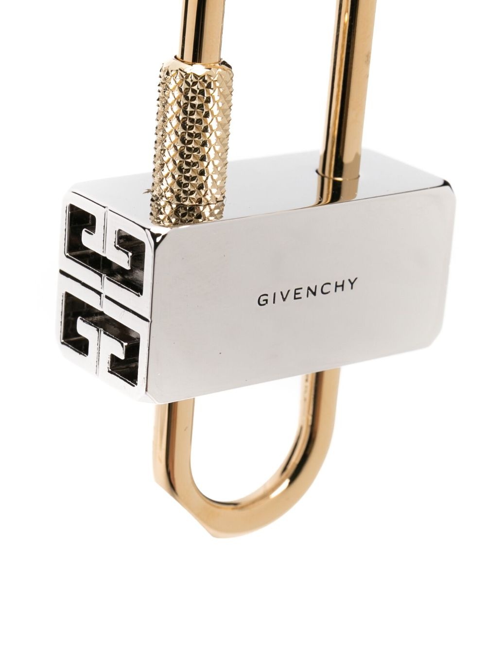 logo-engraved padlock keyring - 2