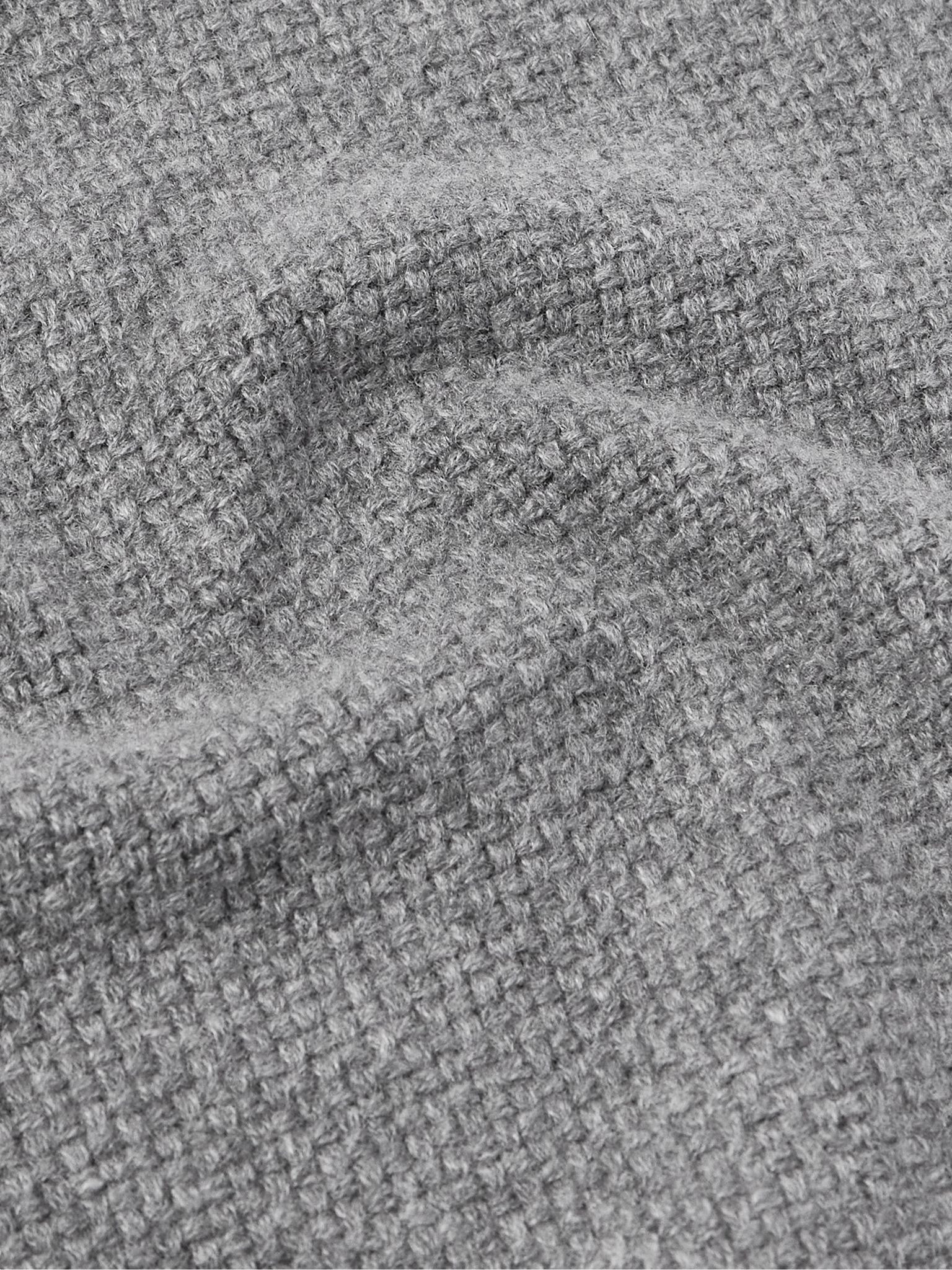 Intrecciato Cashmere-Blend Sweater Dark gray - 4