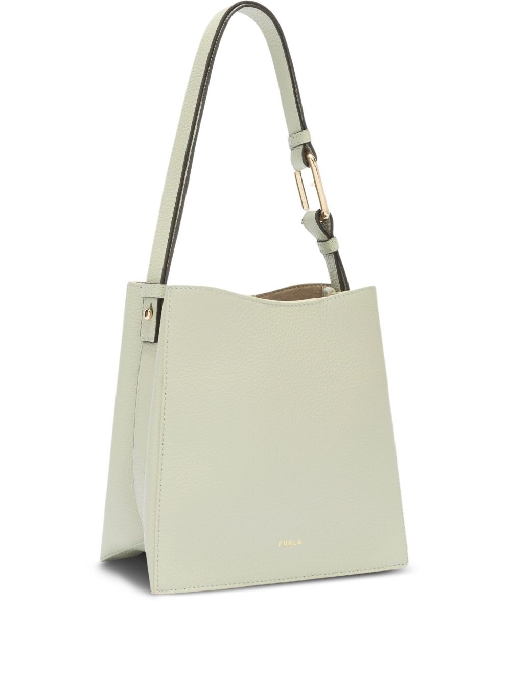mini Nuvola buckle-fastening leather bucket bag - 1
