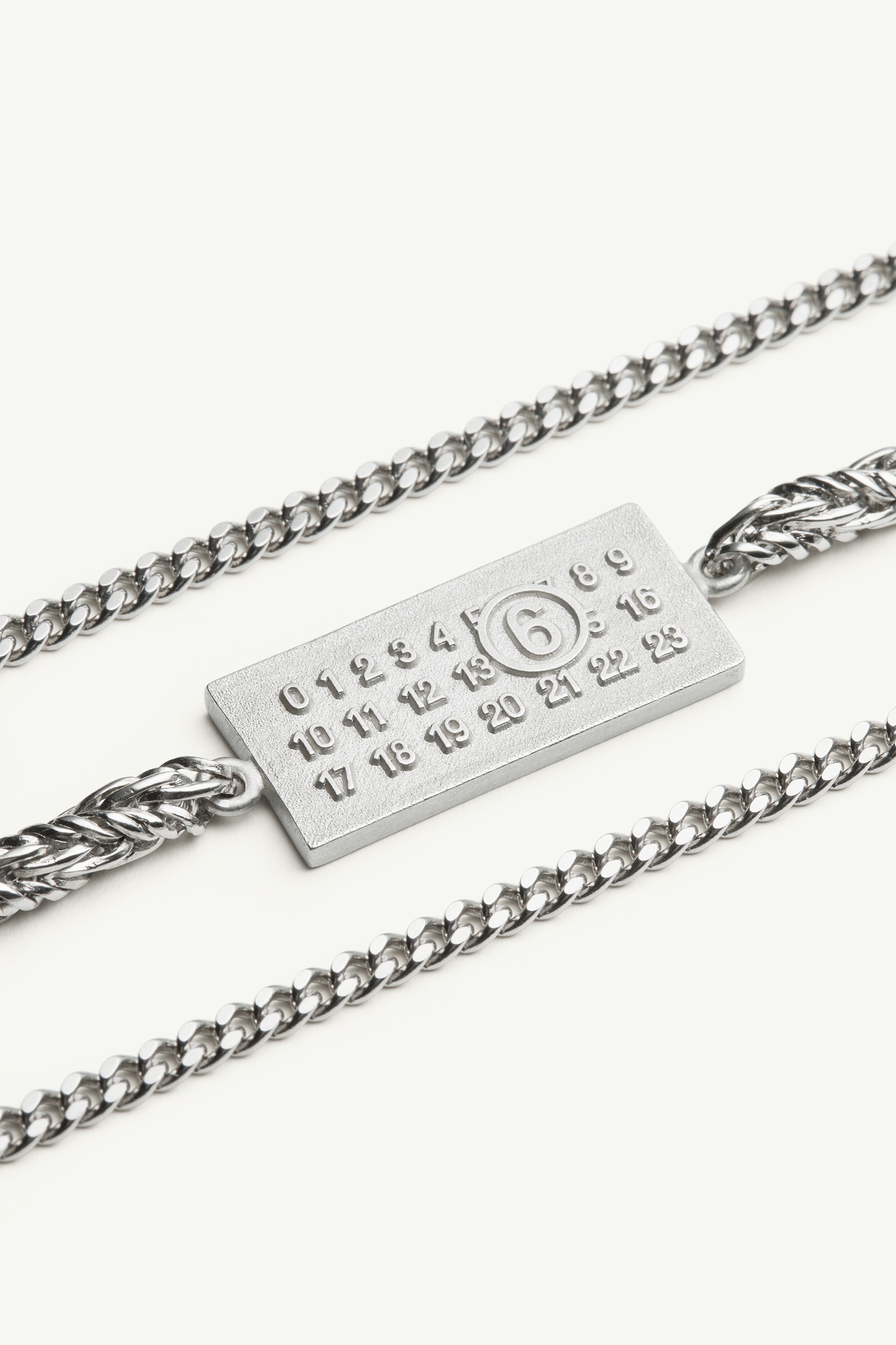 Embossed Numeric Necklace - 3