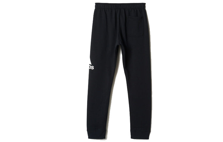 adidas Logo Training Fleece Lined Stay Warm Sports Knit Long Pants Black AB6527 - 2