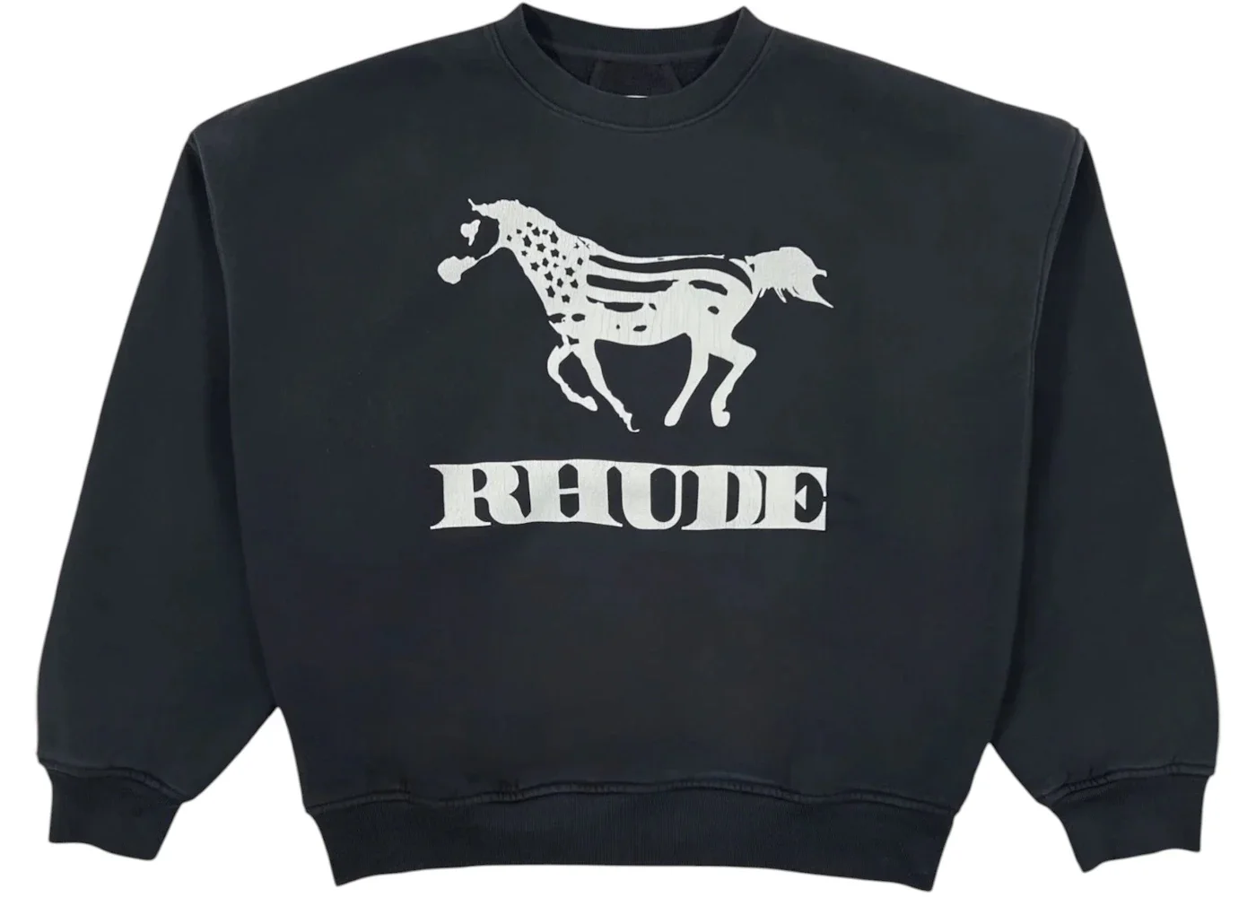 Rhude Dinero Vintage Crewneck Vintage Black - 1
