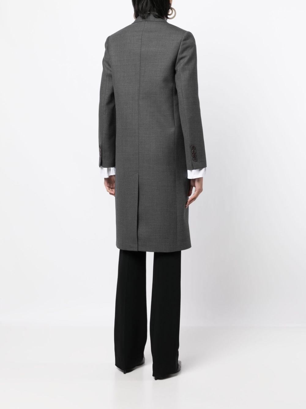 tailored single-breasted coat - 4