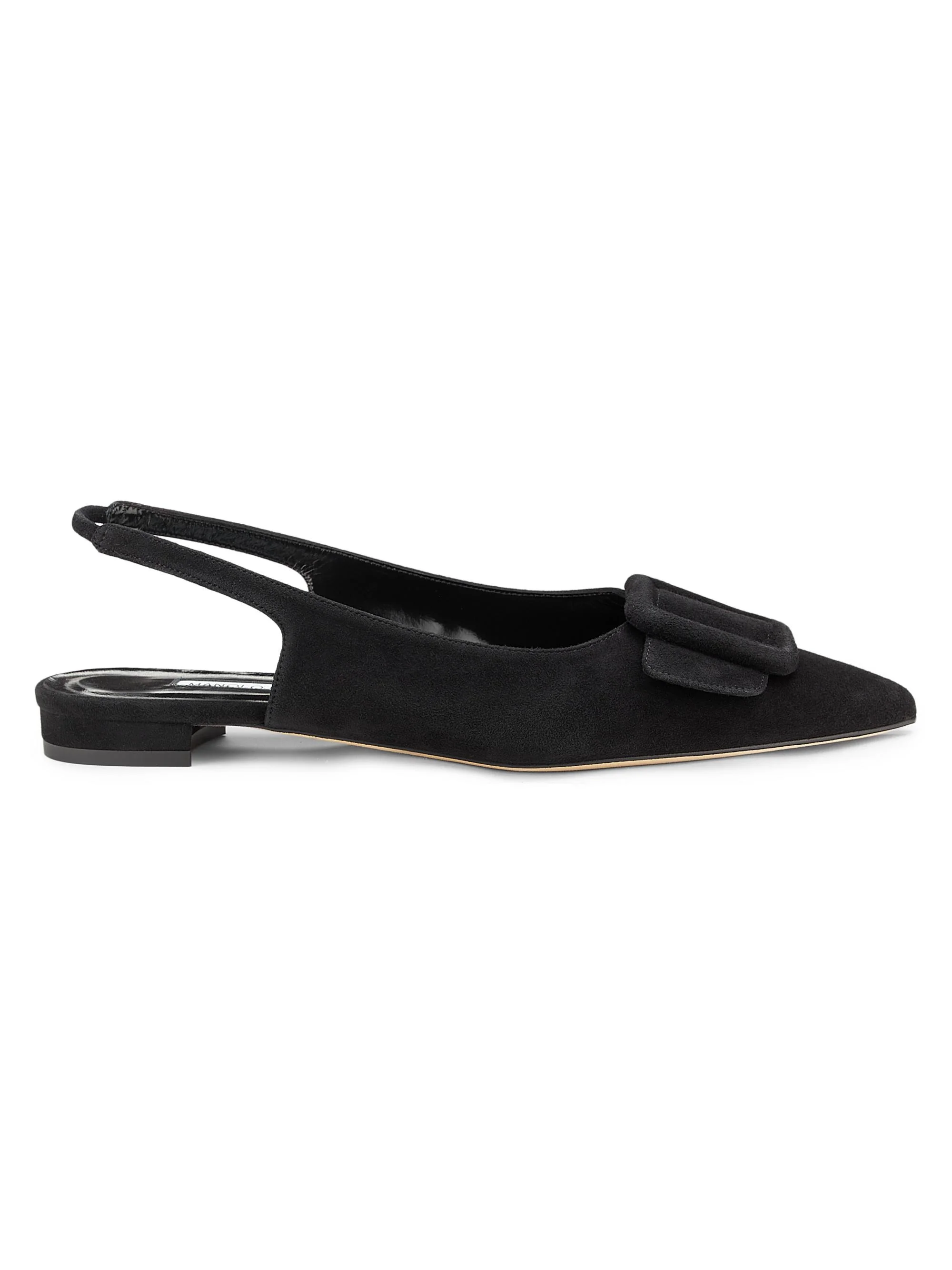 Women's Maylura Suede Slingback Flats - Black - 1