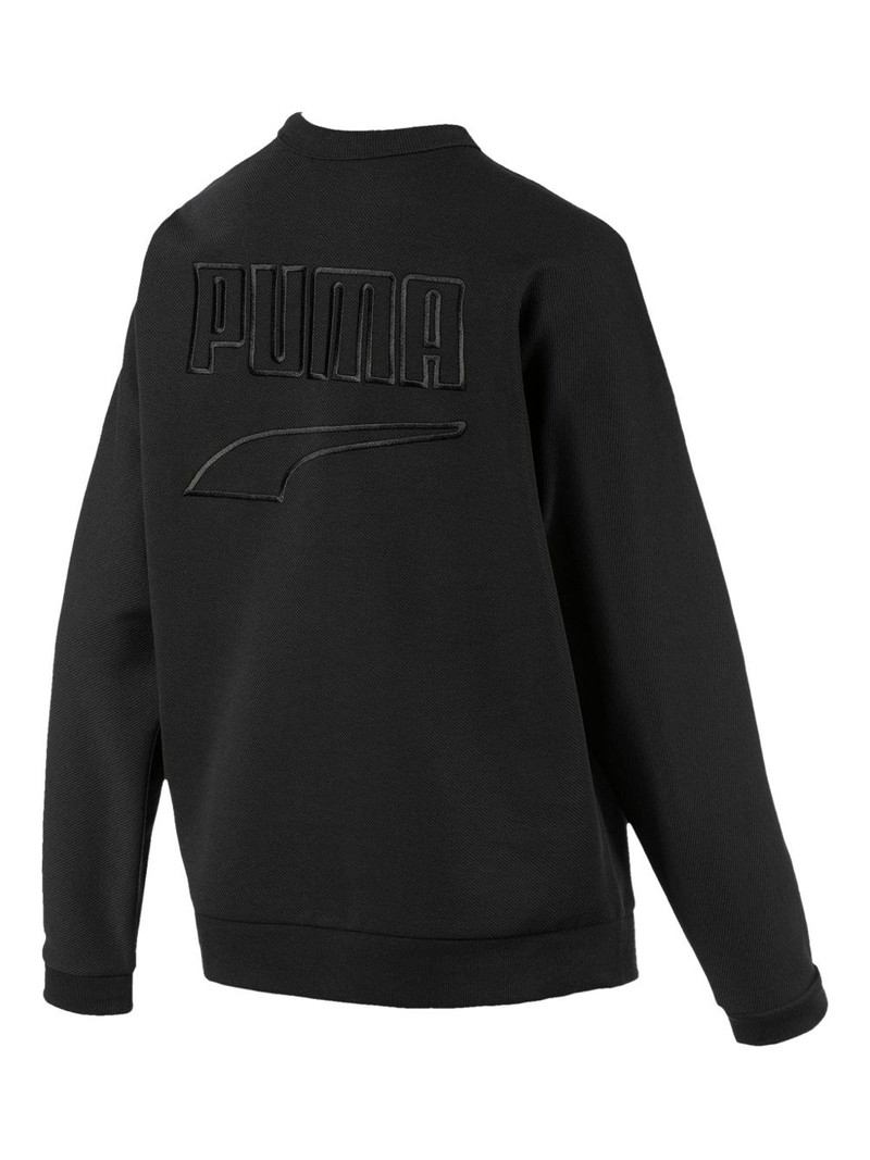 PUMA embossed-logo crew-neck sweatshirt outlook