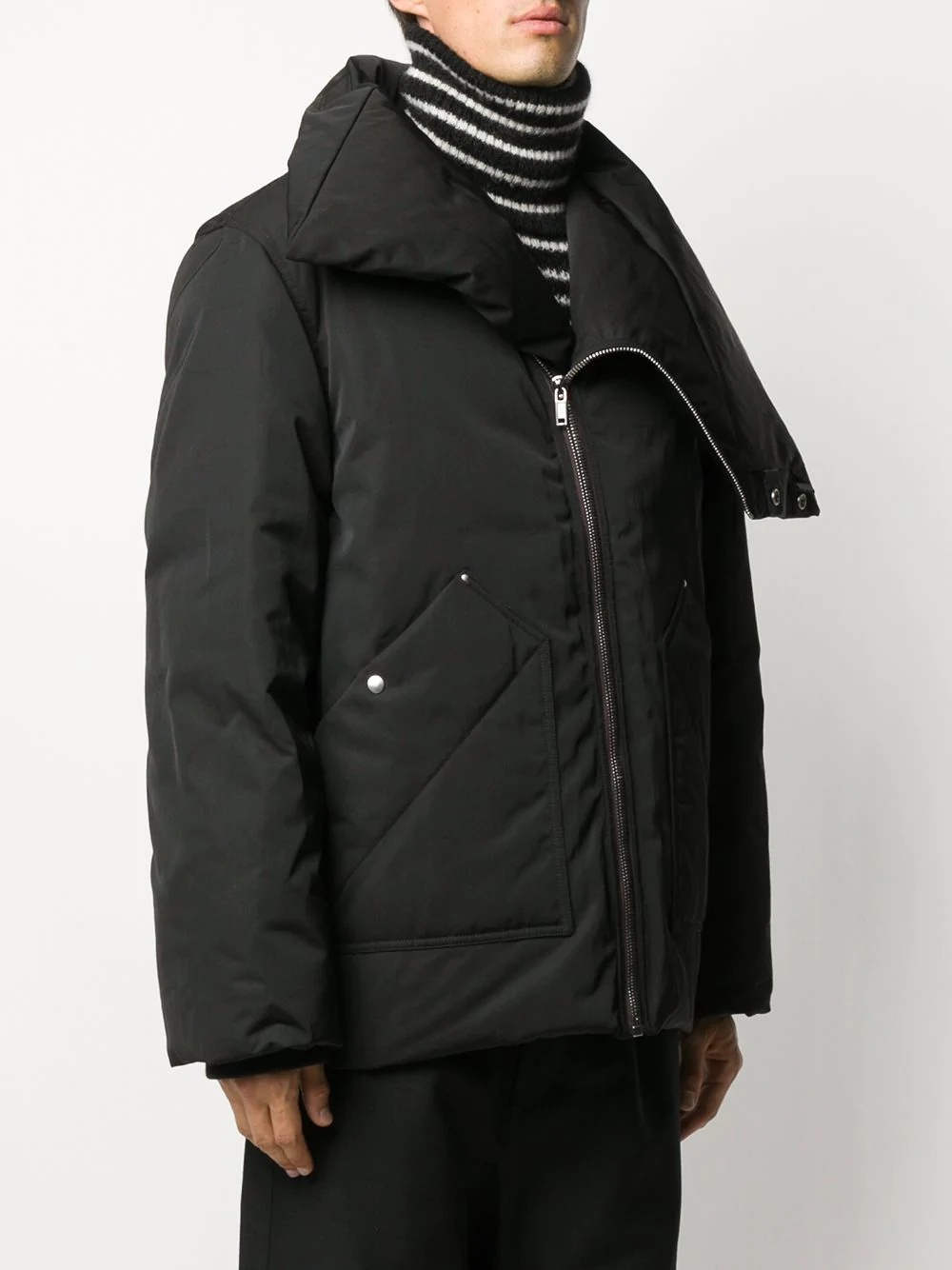 asymmetric padded down jacket - 3