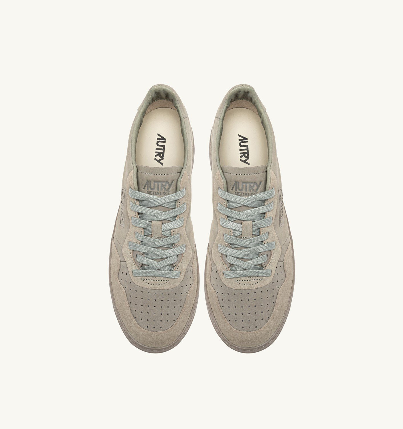 MEDALIST LOW SNEAKERS IN LONDON FOG NUBUCK LEATHER AND SUEDE - 5