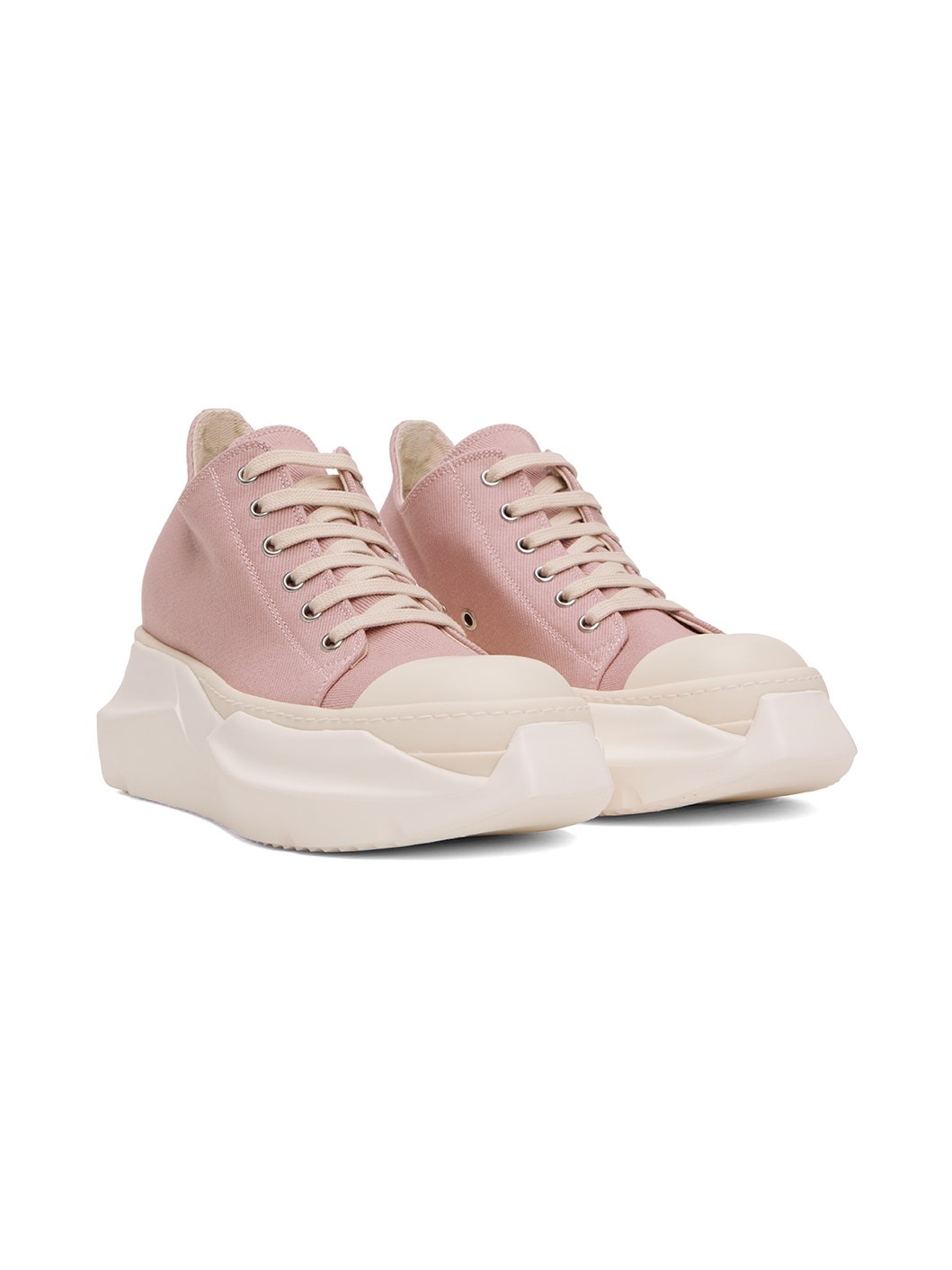 Pink Abstract Denim Sneakers - 4