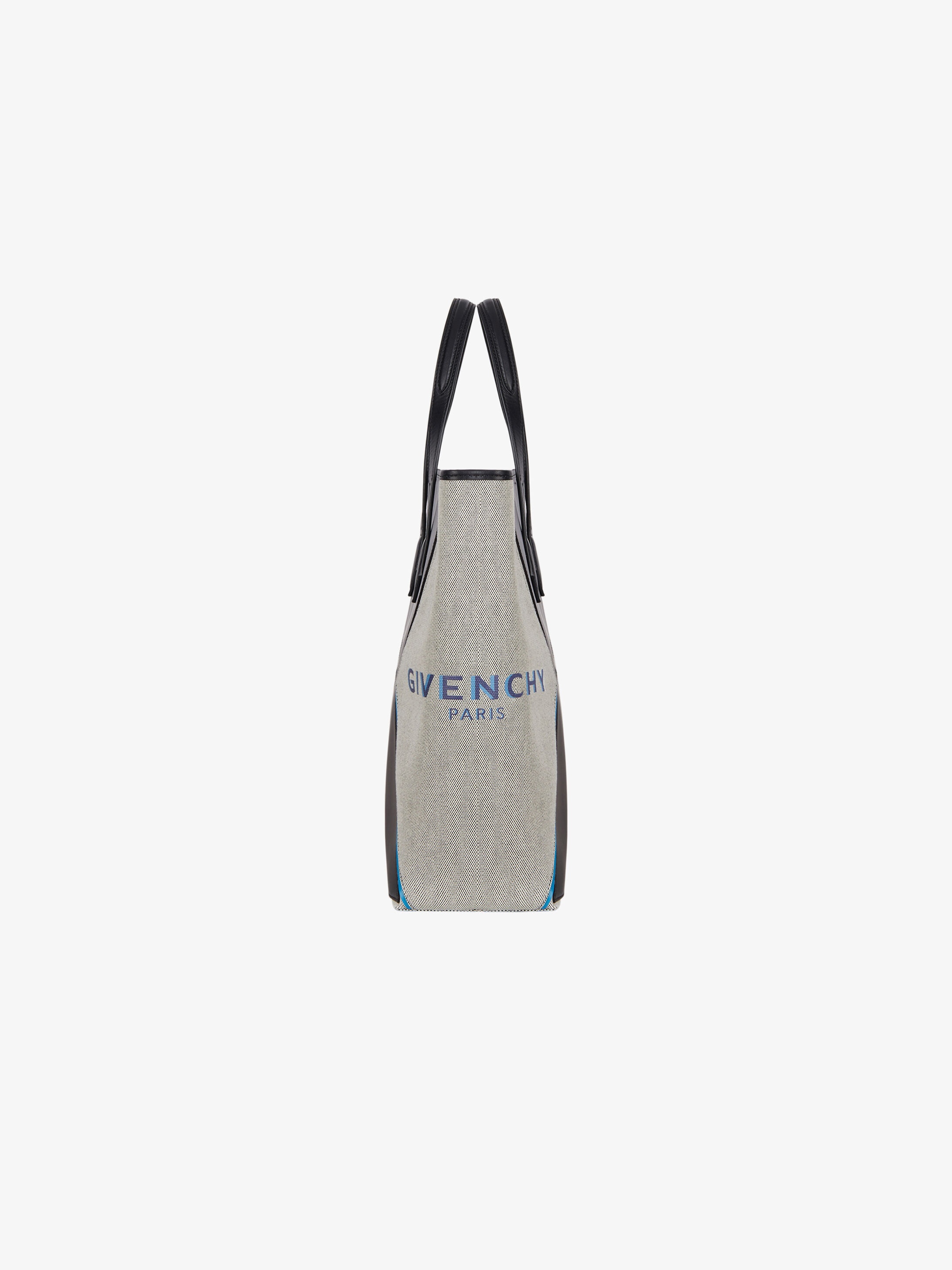 GIVENCHY PARIS Bond shopping bag in leather and canvas 3