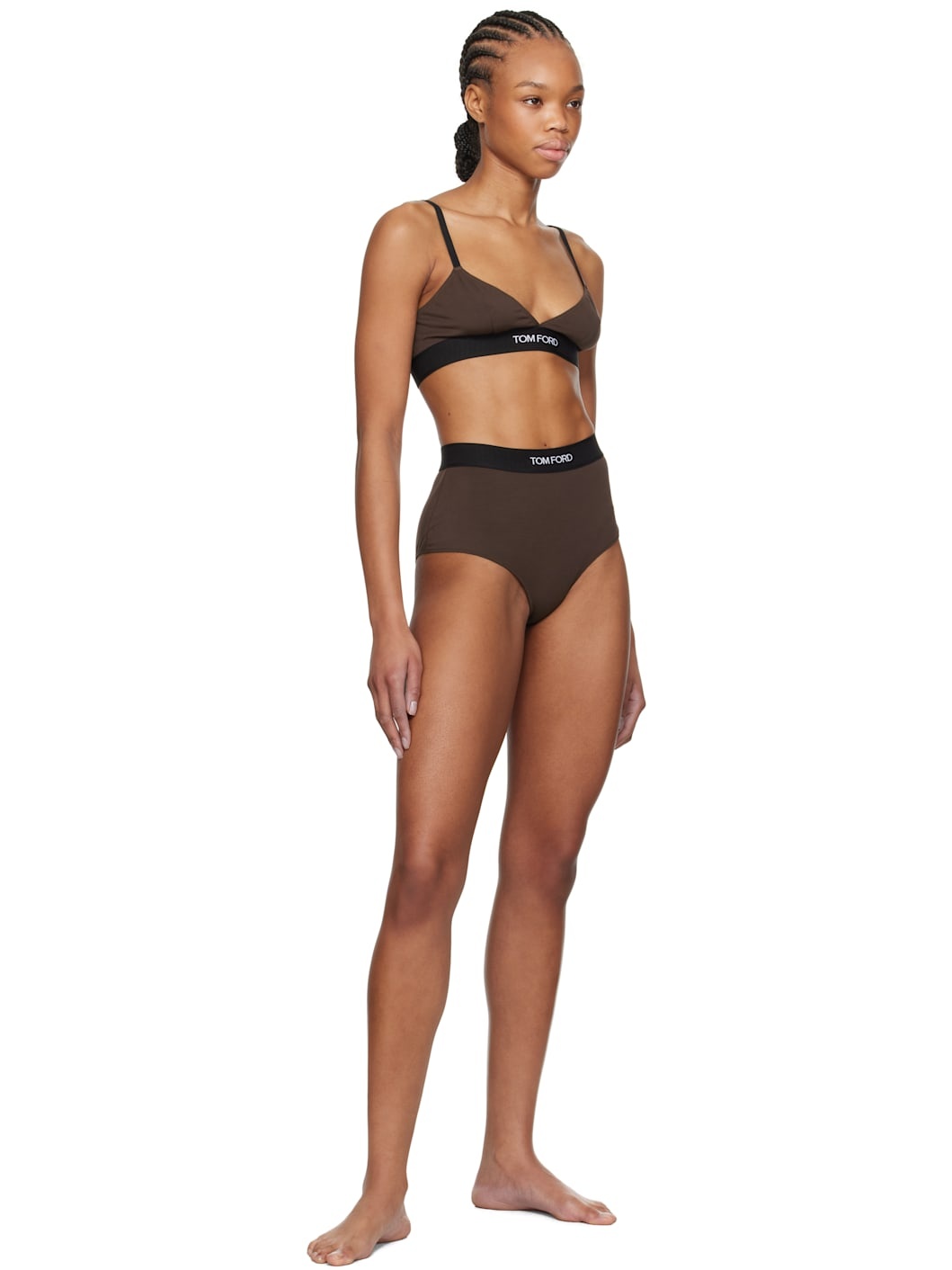 Brown Modal Signature Bra - 4