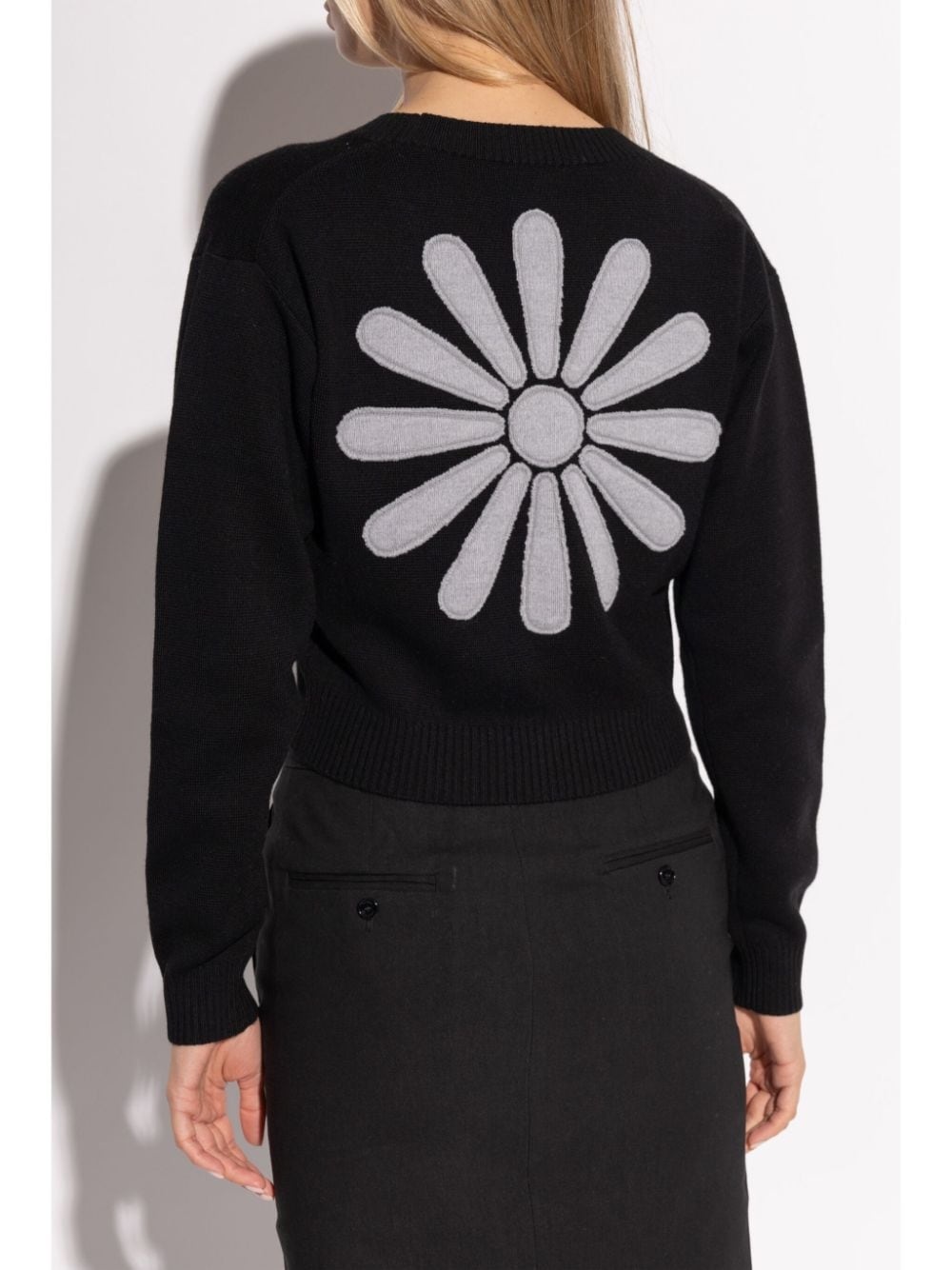 Embroidered-flower cardigan - 4