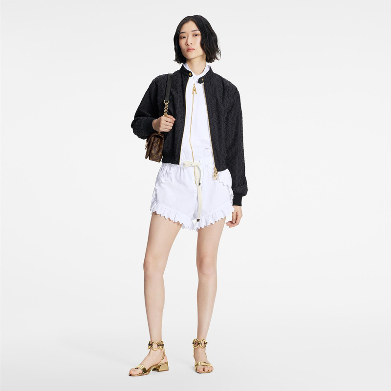 뒤집을 수 있는 Monogram 기복 Bomber 재킷 2