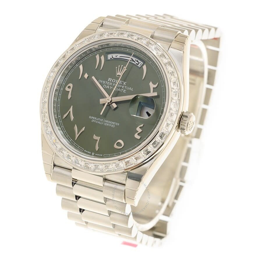 Rolex Day-Date Automatic Chronometer Diamond Green Dial Men's Watch 228396TBR-0032 - 4