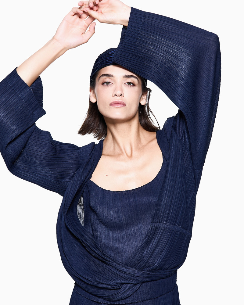 GIORGIO ARMANI PLEATED JERSEY TWIN-SET outlook