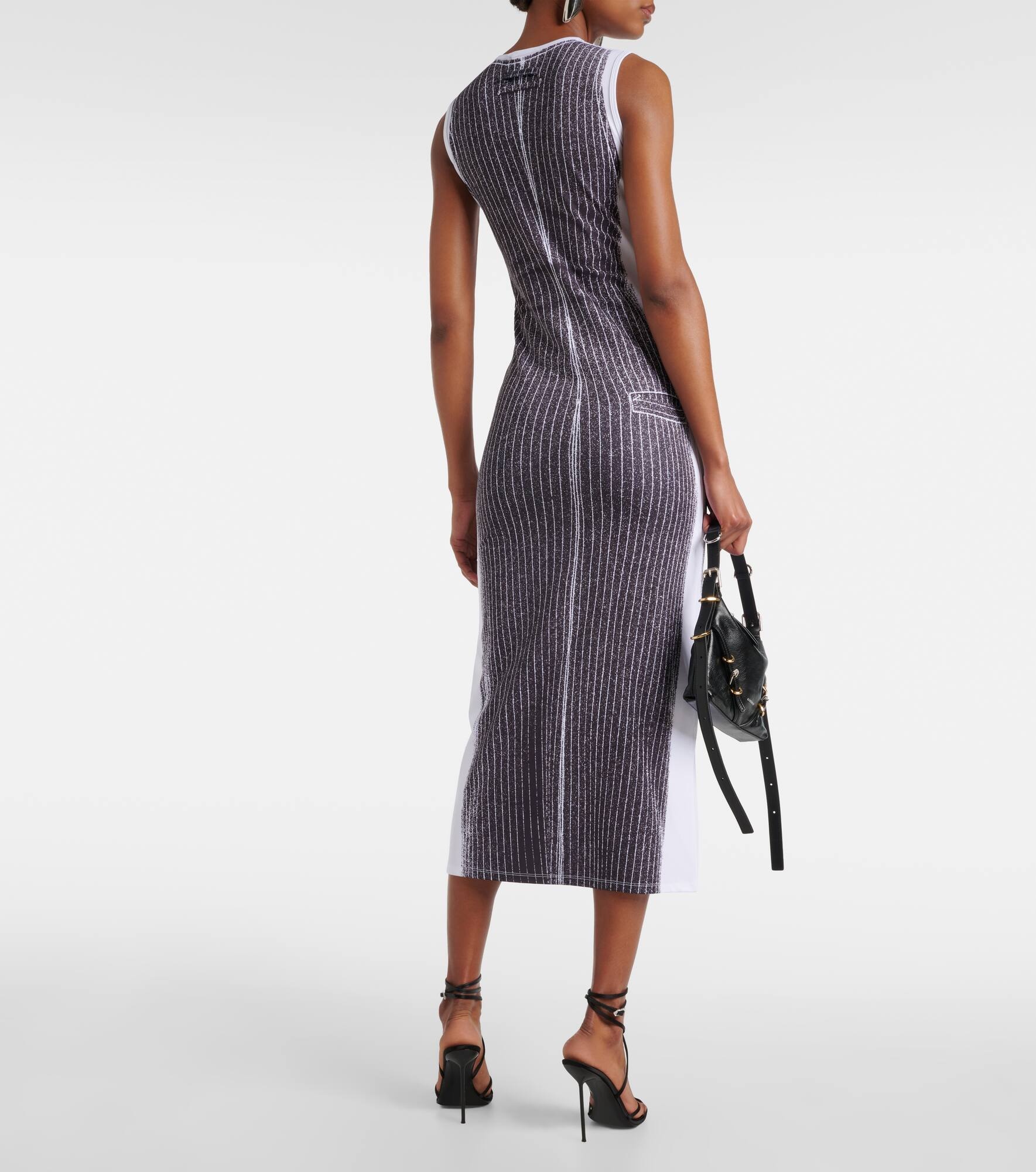 Trompe l'oeil jersey midi dress - 3