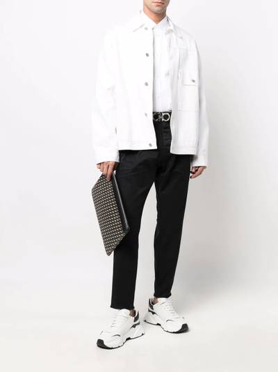 DSQUARED2 logo-panel straight trousers outlook