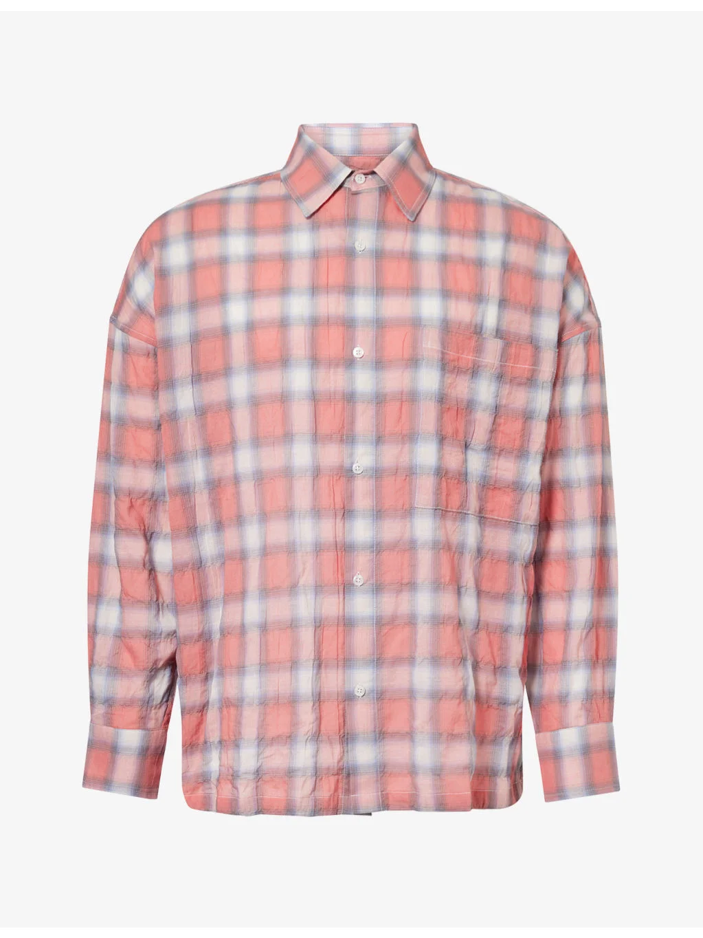 Checked Relaxed-Fit Cotton-Blend Shirt - 1