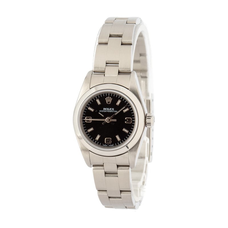 Lady Rolex Oyster Perpetual 76080 Black Dial - 2
