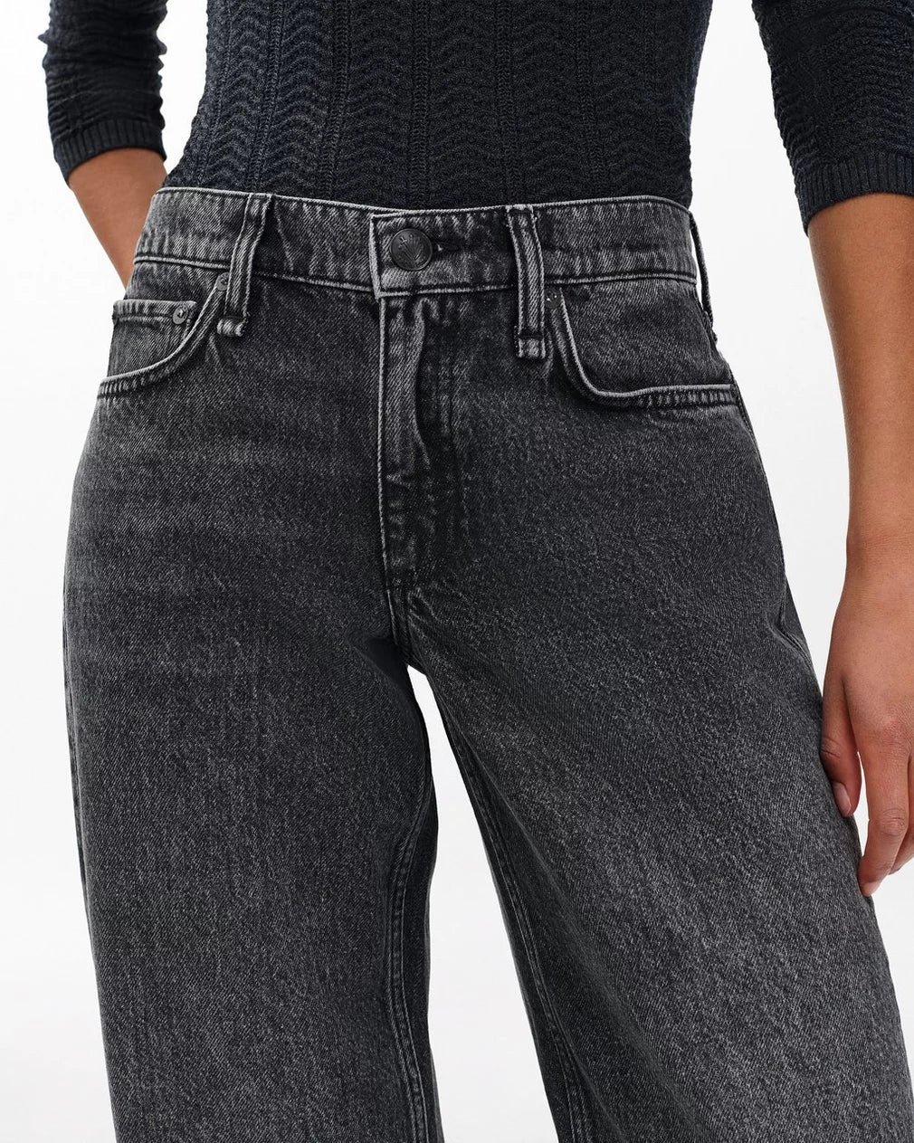 Saige Low-Rise Full Relaxed Straight Jeans - 5