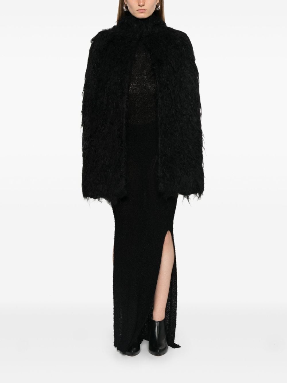 faux-fur cape - 2