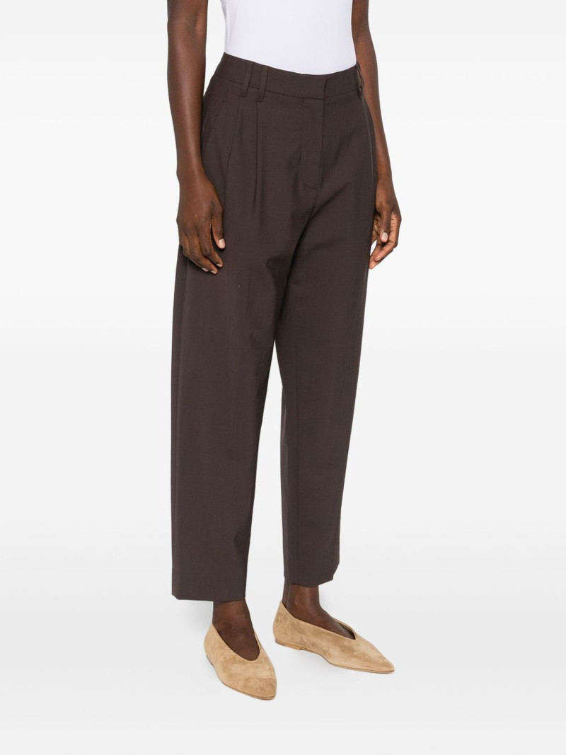 pleated wool straight trousers 3