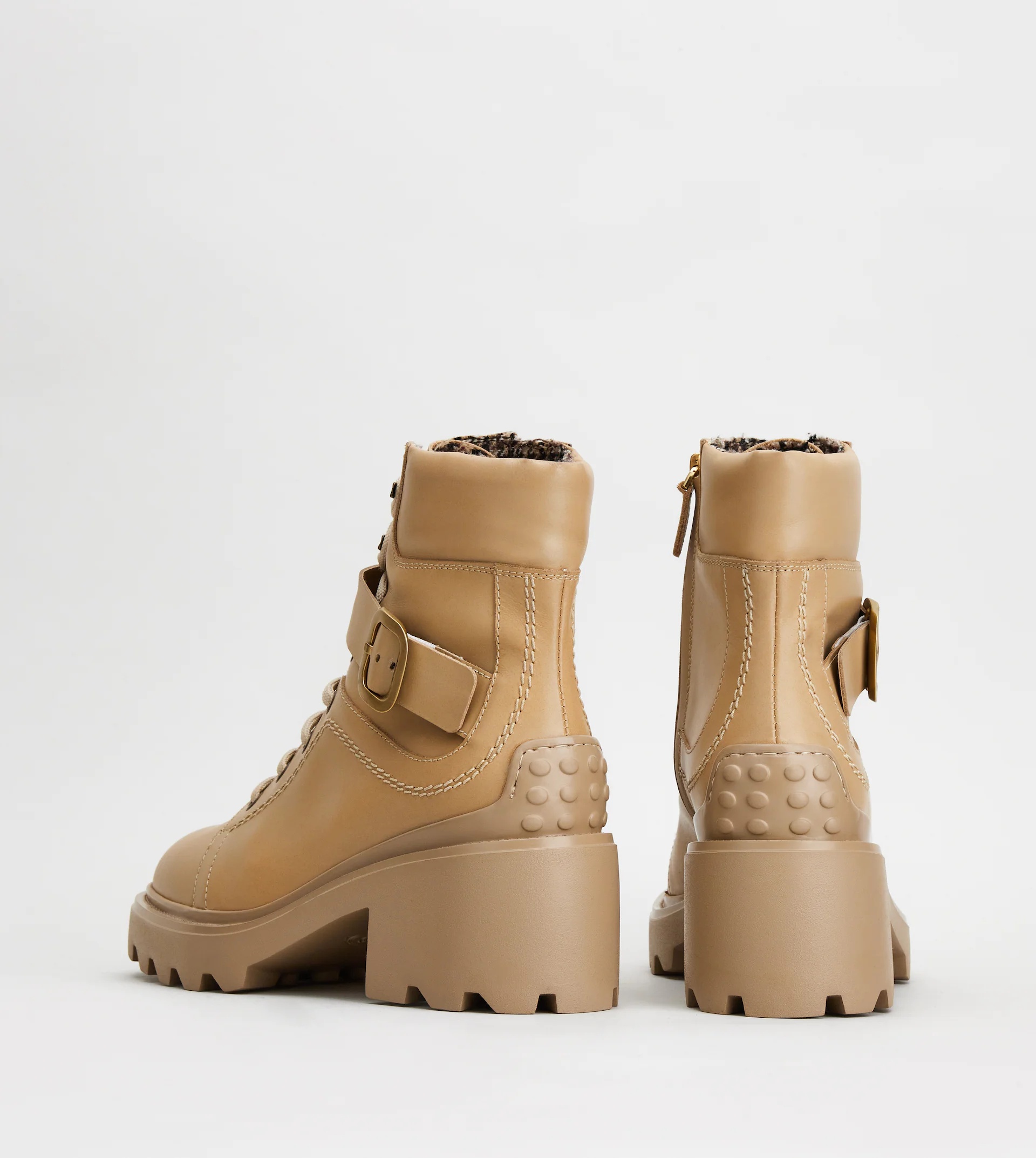BOOTS IN LEATHER - BEIGE - 3