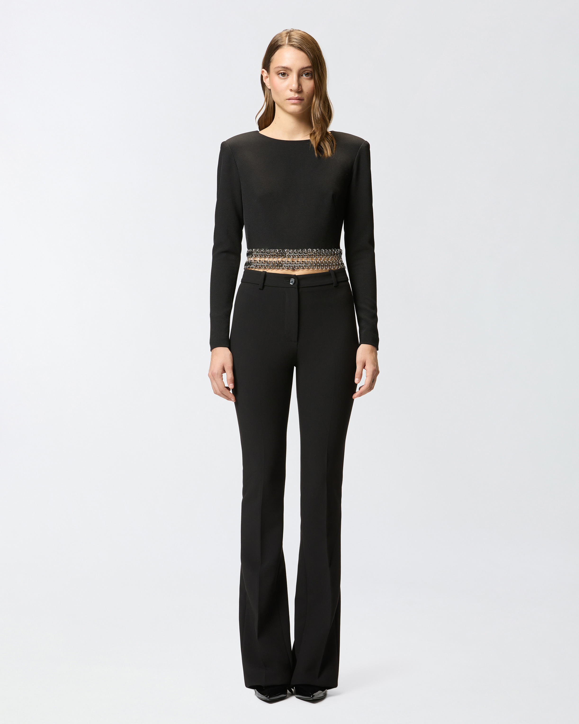 LONG-SLEEVED TOP WITH METAL EMBELLISHMENTS - 3