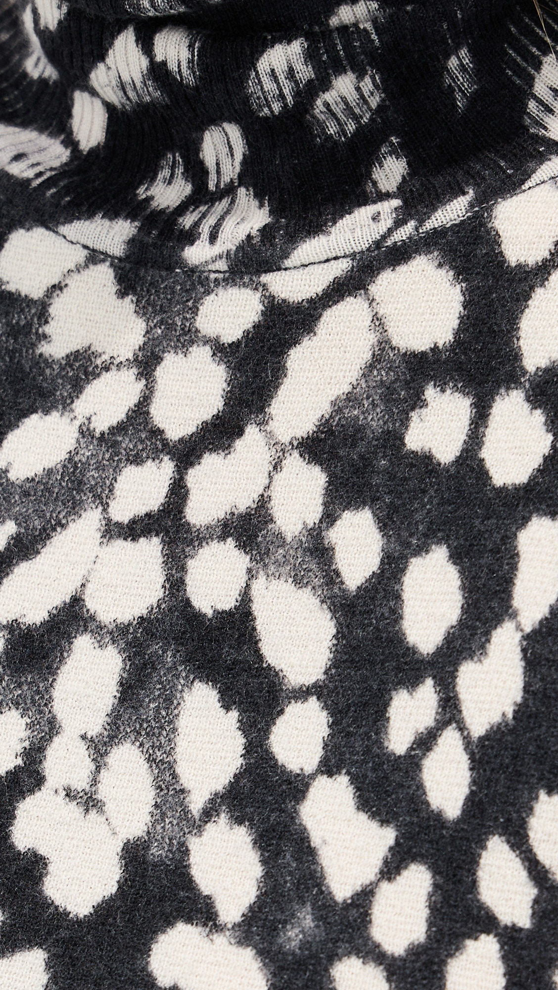The Camille Hand Printed Cashmere Turtleneck Dress - 5