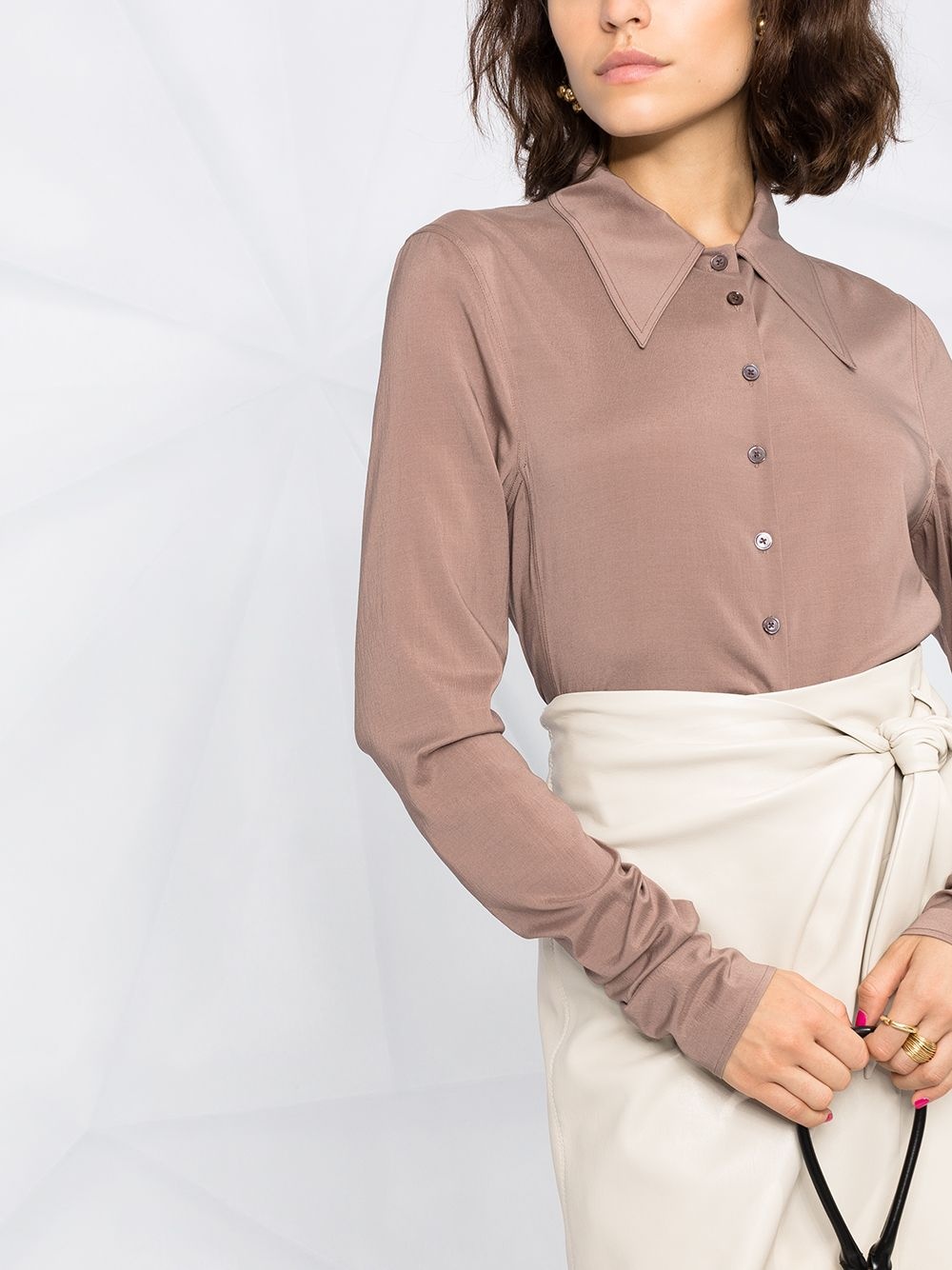 straight-point collar shirt - 5