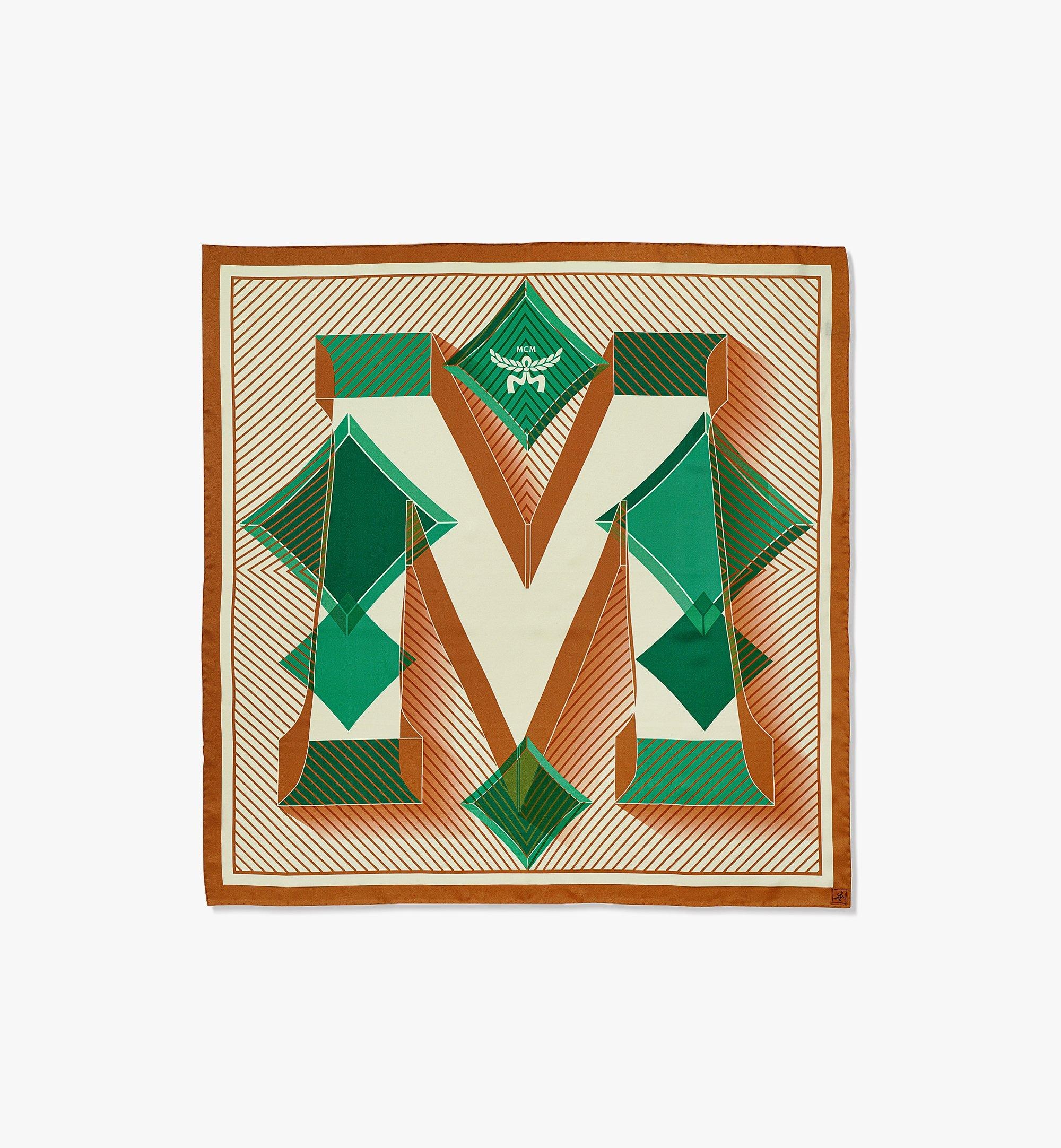 Abstract Logo Scarf in Organic Silk - 1